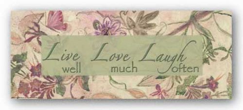 Pink Floral: Live Laugh Love by Smith-Haynes