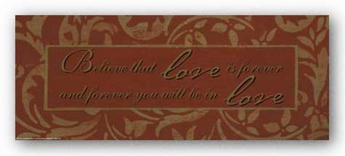 Words To Live By - Orange damask: Believe that Love by Smith-Haynes