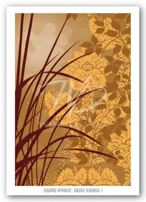 Golden Flourish I - Foil - Luxor 397 by Edward Aparicio