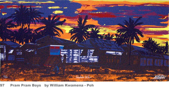 Pram Pram Boys (Serigraph) by William Kwamena-Poh