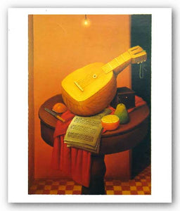 Still Life with Mandolin by Fernando Botero