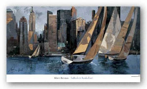 Sailboats in Manhattan I by Marti Bofarull