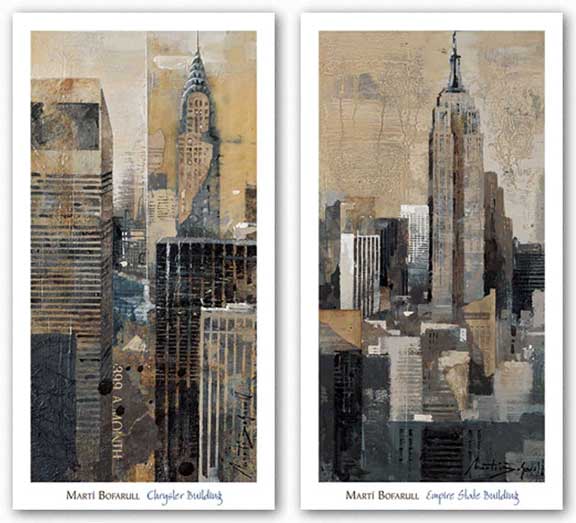 Empire State Building and Chrysler Building Set by Marti Bofarull