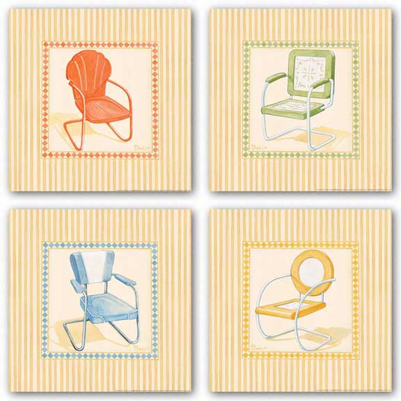 Retro Patio Chair Set by Paul Brent