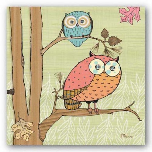 Pastel Owls I by Paul Brent