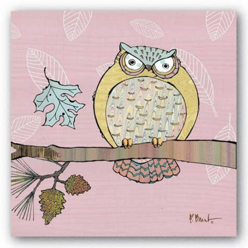 Pastel Owls III by Paul Brent