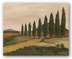 Shady Tuscan Road by Jean N. Clark