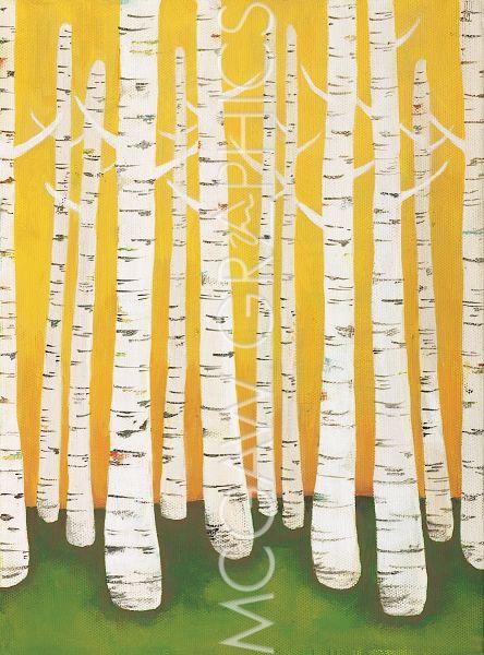 Autumn Birches by Lisa Congdon