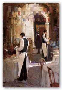 Two Waiters, Place des Vosges by Philip Craig