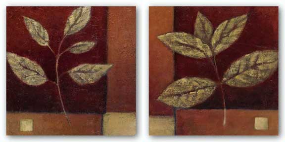 Crimson Leaf Study Set by Ursula Salemink-Roos