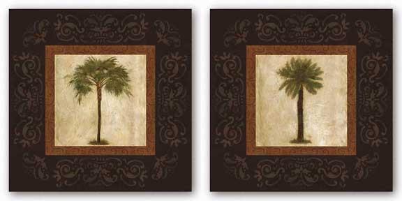 Sago Palm and Mediterranean Palm Set by Keith Mallett