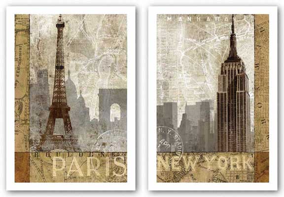 Autumn In New York and April In Paris Set by Keith Mallett