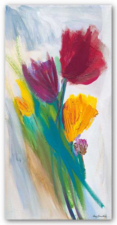 Bright Tulip Bunch II by Karen Lorena Parker