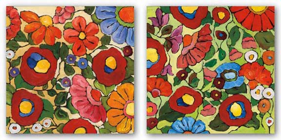 Summer Garden and Floral Trellis Set by Vanessa Drew