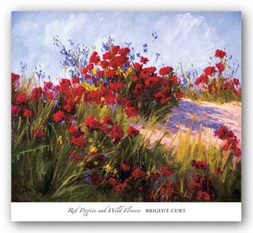 Red Poppies and Wild Flowers by Brigitte Curt