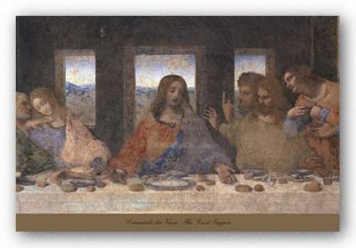 The Last Supper, 1498 (detail) by Leonardo da Vinci