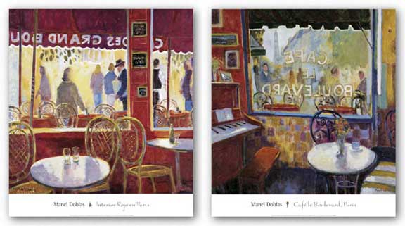 Cafe Le Boulevard, Paris and Interior Rojo en Paris Set by Manel Doblas