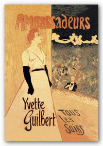 Ambassadeurs: Yvette Guilbert, Tous les Soirs, 1894 by Theophile Alexandre Steinlen