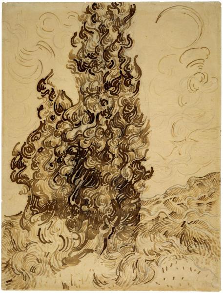 Cypresses (Les Cypres), June 1889 by Vincent van Gogh