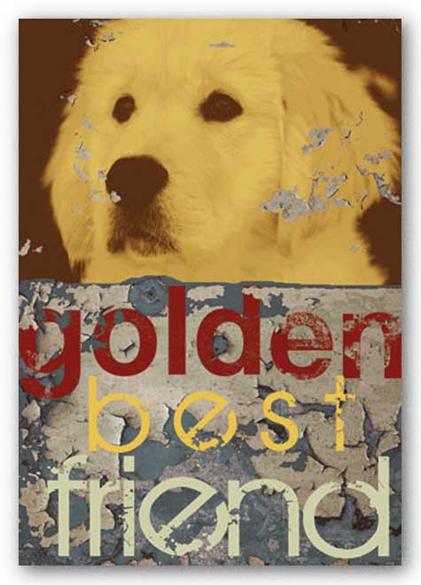 Golden Retriever - Goldie Best Friend by M.J. Lew