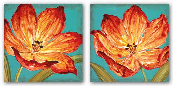 Flame Tulip Set by Karen Leibrick