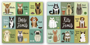 Kitty Family and Doggy Family Set by Jenn Ski