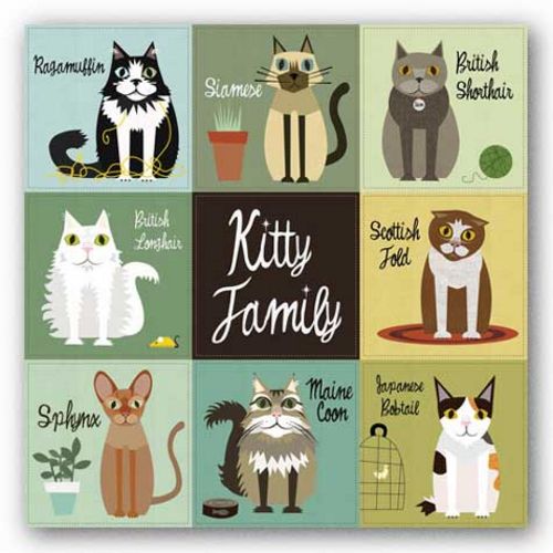 Kitty Family by Jenn Ski