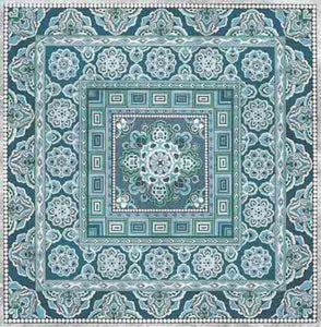 Silver Blue Tile I by Paula Scaletta