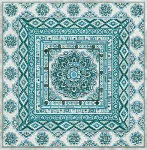 Silver Blue Tile II by Paula Scaletta