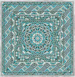 Silver Blue Tile IV by Paula Scaletta