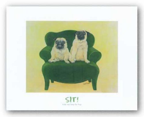 Katie and Daisy the Pugs by Carol Dillon