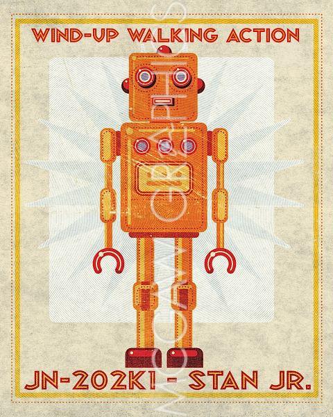 Stan Jr. Box Art Robot by John W. Golden