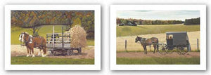 Checking the Pies and Amish Harvest Set by Kathleen Green