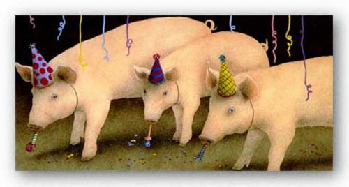 Party Pigs by Will Bullas