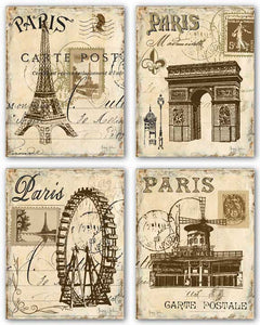 Paris Collage Set by Gregory Gorham