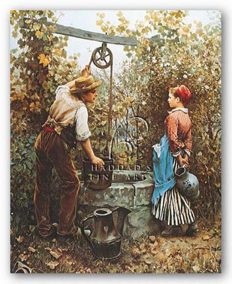 At The Well by Daniel Ridgway Knight