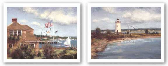 Edgartown Lighthouse and Edgartown Set by Todd Williams