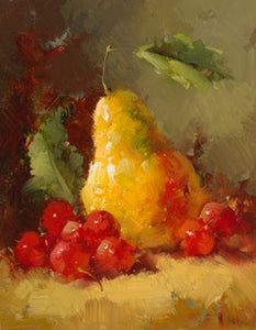 Pears and Cherries I by Vera Oxley