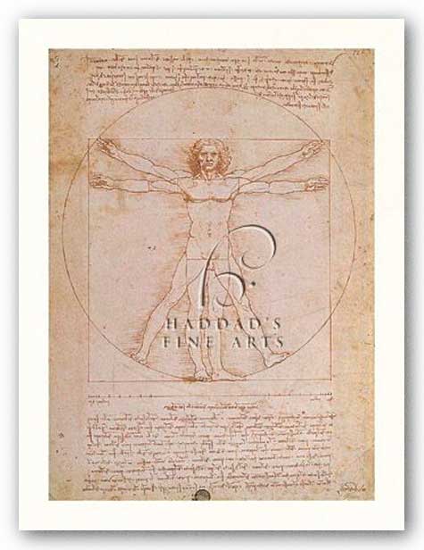 Study of Human Proportions by Leonardo Da Vinci