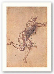 Study of a Seated Male Figure by Michelangelo