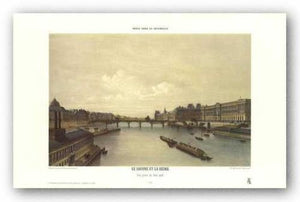 View of the Louvre From the Seine by P.H. Benoist