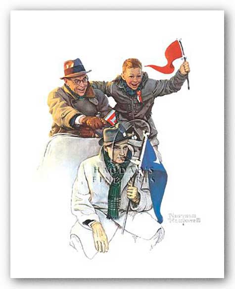 Cheering the Champs by Norman Rockwell