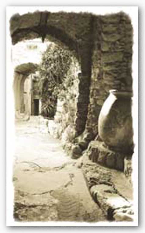 Archway and Stone Jar by Chauve Auckenthaler