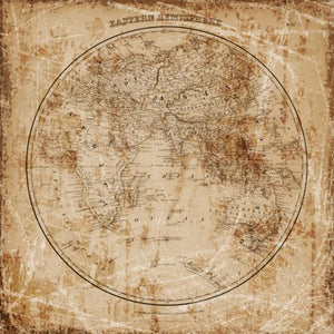 Antique Map Eastern Hemisphere by Mauro Cardoza