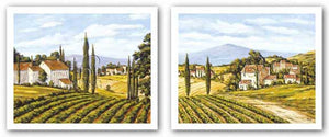 Road to the Vineyard and A View of the Valley Set by Charles Berry