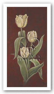 Tulips On Cinnabar II by Elliott Parker