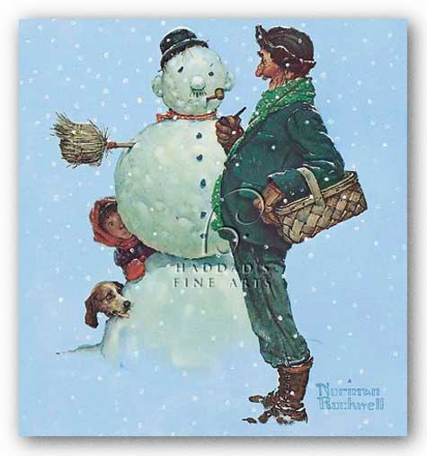 Snow Sculpturing by Norman Rockwell