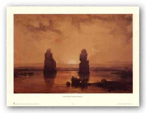 Statues of Memnon at Thebes, During the Inundation by David Roberts