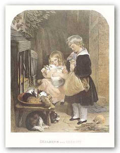 Children and Rabbits by Sir Edwin Henry Landseer
