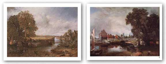 Mill at Dedham-View on the Stour Near Dedham Set by John Constable